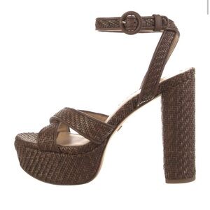 Veronica Beard Dark Brown Platform Heels